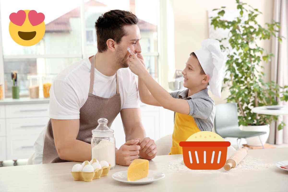 Uomo che cucina a casa 